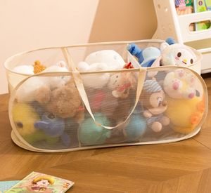 Soft Rectangle Nylon Laundry <b>Basket</b> Foldable Mesh Pop-Up Laundry Bags - Product Image 4