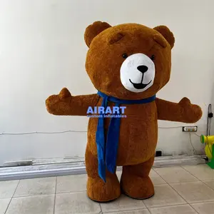 Ummer-Disfraz inflable de oso suave para decoración de eventos, Bonito traje inflable de oso, globo de Mascota