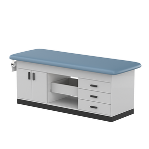 Meja Perawatan Medis Gaya Klinik dengan Kabinet, Meja Pemeriksaan, Tempat Tidur Pijat, Furnitur Rumah Sakit Mt Fixed Height dengan 4 Laci & 2 Pintu - Product Image 4