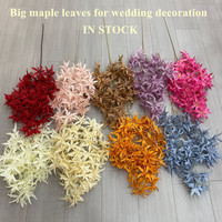 Nouvelles feuilles d'érable artificielles de grande taille, style moderne, pour mariage et décoration de la maison, fleurs en soie, accessoires et ornements.