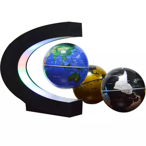 Globe <span class=keywords><strong>de</strong></span> carte du monde flottant à lévitation magnétique à rotation automatique avec base en forme <span class=keywords><strong>de</strong></span> C Globe flottant lumineux - Product Image 2