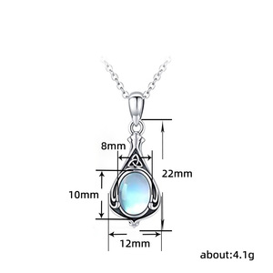 Collana con Ciondolo a Goccia a Forma di Vite per Donna, Gioielli alla Moda - Product Image 5