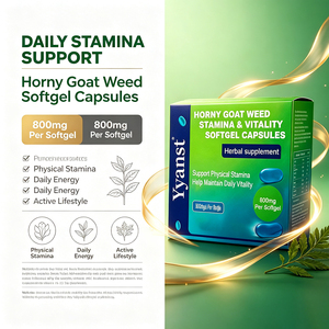 Extrait naturel de Horny Goat Weed 800mg Gélules pour la vitalité et la résistance 90 unités Stimule l'énergie physique et l'endurance Marque privée OEM - Product Image 3