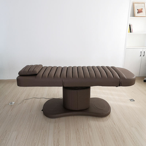 Cama de Belleza Eléctrica Marrón con 3 Motores, Silla de Spa Eléctrica, Cama de Estética Moderna, Mesa de Masaje para Salón - Product Image 4