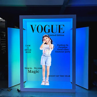 Cadre de photomaton en métal personnalisé style magazine Vogue 2026, logo personnalisé gratuit d'usine avec accessoires offerts