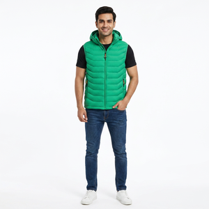 Blouson d'hiver matelassé pour homme avec logo personnalisé sur la toile, col montant, logo frontal, manches classiques, OEM, vente chaude, haute qualité, grandes tailles - Product Image 1