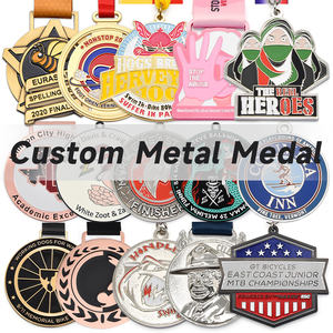 Vom Hersteller mit individuellem Logo: 2D/<span class=keywords><strong>3D</strong></span>-Medaillen aus Zinklegierung für Sportveranstaltungen, Laufwettbewerbe und Auszeichnungen - Product Image 2