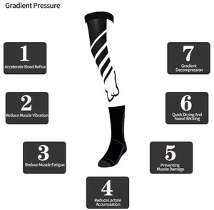 Chaussette de compression montante personnalisée pour moto, protection genou et cuisse, en Spandex/Nylon, pour Enduro, <span class=keywords><strong>Motocross</strong></span>, Sport et Course, Collection Automne 2025 - Product Image 3
