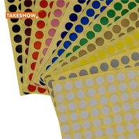 Vente en gros d'autocollants ronds personnalisables de couleur unie