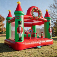 Château gonflable commercial de Noël, combo gonflable Père Noël, Casse-Noisette, Portier pour Fêtes ou Expositions