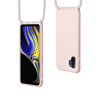 Étui de téléphone en silicone liquide avec cordon tour de cou pour Samsung S20 FE S21 Note 20 A52 A71 S20 Plus, étui de téléphone bandoulière