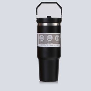 20oz 30oz Car Travel Handle Grip <b>Tumbler</b> Vacuum Insulated Stainless <b>Cup</b> Lid <b>Straw</b> Non-Slip Base - Product Image 4