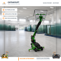 CATHAYLIFT Nouveau chariot de levage rotatif à 360°, alimenté par batterie, 800 kg, commande manuelle, pour l'installation de vitrages et de verre inoxydable