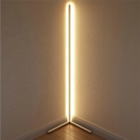 Lampe sur pied LED RGB moderne pour la décoration intérieure, lumière d'angle intelligente, corps en aluminium, abat-jour en métal, éclairage intérieur standard, salon