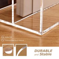 Support de présentation de vêtements en acrylique transparent à 4 sections, personnalisé, écologique et luxueux, facile à assembler, surface polie, orientation verticale