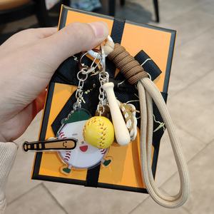 Porte-clés Souvenirs pour Amateurs de Sport, Sangle de Téléphone Faite à la Main, Breloques de Sac, Porte-clés Mignon en Acrylique Dessin Animé Baseball pour Cadeaux d'Anniversaire Garçon - Product Image 6