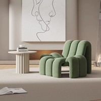 Fauteuils de détente en velours écologiques de designer pour salon, appartement, maison, meubles de luxe, modernes, créatifs, doux, canapé simple