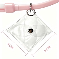 K7 PVC Exquisite Instagram Style Ultra-Lightweight Small Coin Purse Mini Bag Lipstick Cards Transparent Glittery Chain Clutch