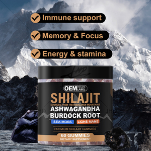 <span class=keywords><strong>Oem</strong></span> <span class=keywords><strong>Private</strong></span> <span class=keywords><strong>Label</strong></span> 600Mg 1000Mg Halal Pure Suikervrije Himalayan Shilajit Gummies Op Voorraad