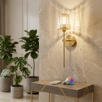 Pil ile Çalışan Duvar Lambası Şarj Edilebilir RGB Uzaktan Kumandalı Kristal Başucu Lambası Yatak Odası Oturma Odası için