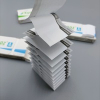 Boîte en carton avec 50 feuilles de bloc-notes adhésifs résistants pour la maison, le bureau, l'école, pour extraire des notes autocollantes en zigzag de 3x3 pouces