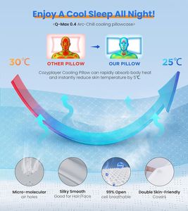 Almohada de Espuma Viscoelástica de Bambú para Aliviar el Dolor de Cuello, Almohadas Cervicales Ajustables para un Sueño Confortable - Product Image 4