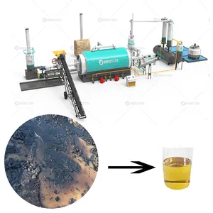 Beston Group 10 TPD Waste Engine Oil Pyrolysis Treatment Machine Industrial Oil Sludge Pyrolysis Plant To Fuel Oil