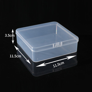 Transparent Square PP <b>Plastic</b> <b>Storage</b> Box 11X11X3Cm With Lid For Jewelry Stationery Small Parts Packaging - Product Image 2