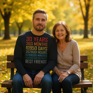 T-shirt a maniche lunghe per il 30° anniversario di Best Friends, design vintage - Product Image 3