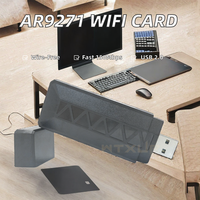 Carte réseau sans fil AR9271 USB 2.0 150Mbps compatible Kali Ubuntu Linux Raspberry Pi Desktop pour ordinateur portable Stock interne