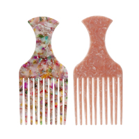 Brosse à cheveux bouclés MiDairy 4 mm, peigne afro, peigne de coiffure professionnel à dents longues, peigne de coiffage pour femmes