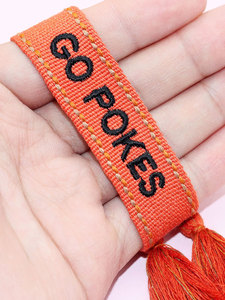 Zhehu bracciale con nappine regolabile ricamato giorno di gioco personalizzato Boomer prima gioielli College regali Team bracciale università - Product Image 6