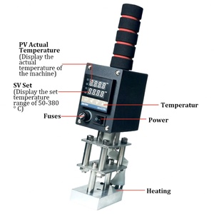 Petite machine à embosser numérique manuelle pour le bois, le PVC, le papier, les logos personnalisés, les sceaux, le cuir, la presse à chaud - Product Image 4