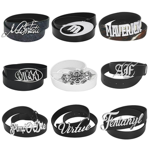 Cintura Personalizzata con Nome e Fibbia in Acciaio Inossidabile, Accessori Moda Hip Hop Streetwear per Uomo e Donna - Product Image 2