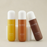 Emballage professionnel pour soins de la peau, flacons en verre givré de 120 ml avec bouchon rond blanc, contenants cosmétiques liquides de luxe