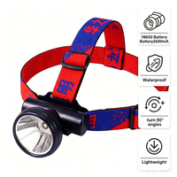 Lampe frontale LED rechargeable par USB, super lumineuse, lithium-ion, étanche, réglable, pour casque de sécurité, exploitation minière, IP65