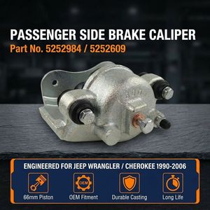 Étrier de <span class=keywords><strong>frein</strong></span> côté passager 5252984 pour Jeep Wrangler TJ YJ Cherokee XJ Grand Cherokee ZJ Remplace 5252609 F37001 Piston 66 mm - Product Image 4