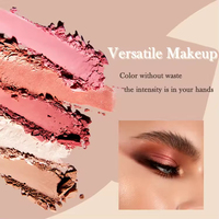 Palette de fards à paupières en poudre longue tenue, imperméable, de luxe, 4 couleurs, marque privée, végane, fini mat et scintillant, maquillage pour les yeux, vente en gros OEM