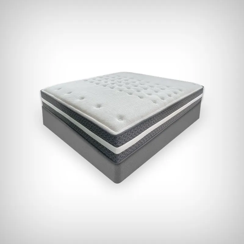 Hot Sale Uk Standard 7177 Zero Pressure Open Cell Mattress Double Bed With Air Buffer Spring Support