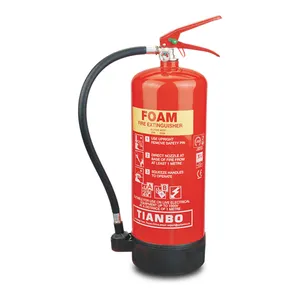 21A 183B Fire Rating EN3-7 MED CE Approval High UV Resistance Coat 15 Bar Work Pressure 6L A B AFFF Foam Fire Extinguisher Type