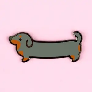Série Personalizada de Dachshund Cute Dogs Animal Factory Design Você Possui Pinos Soft Hard Enamel Shirt Collar Lapel Pins para Hat