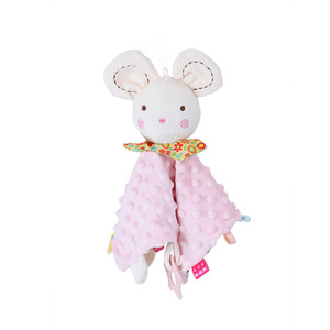 <span class=keywords><strong>Couverture</strong></span> de sécurité pour bébé en peluche Minky 36cm x 36cm 100% polyester, motifs éléphant, licorne, lapin, dessin animé - Product Image 2