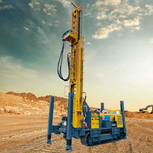 Foreuse hydraulique pour puits d'eau SY1000, <span class=keywords><strong>profondeur</strong></span> <span class=keywords><strong>1000m</strong></span>, diesel 194kW, capacité <span class=keywords><strong>de</strong></span> levage 36T, couple 14000N.m, machine <span class=keywords><strong>de</strong></span> forage sur chenilles - Product Image 5
