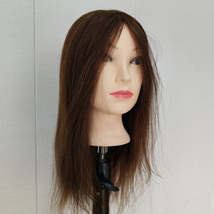 Tête de mannequin d'entraînement professionnelle pour <span class=keywords><strong>coiffure</strong></span>, avec cheveux Remy féminins, pour la pratique de la coupe et du coiffage - Product Image 2