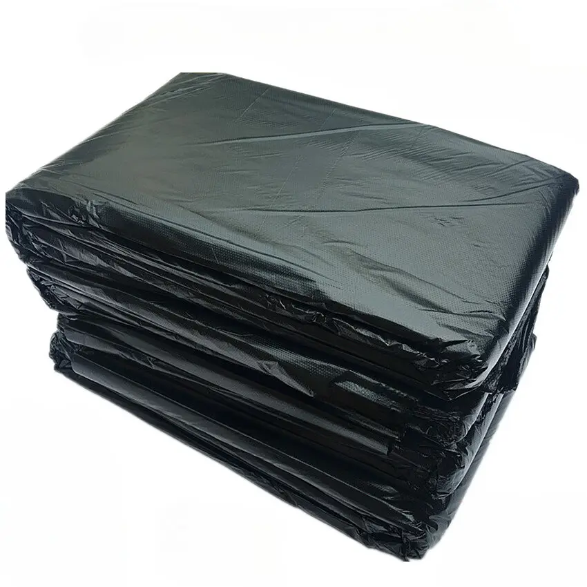 2024 Лидер продаж мешок для мусора 80*100*120 черный большой плоский утолщенный пластиковый пакет