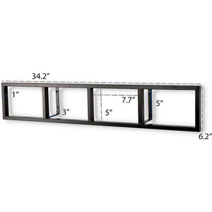 Space Lot de 3 étagères flottantes pour mur 34 pouces jeux vidéo <span class=keywords><strong>CD</strong></span> <span class=keywords><strong>DVD</strong></span> étagère de <span class=keywords><strong>rangement</strong></span> Cube étagère organisateur salon - Product Image 1