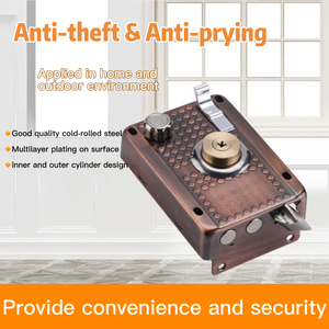Chống trộm Key hoạt động Bronze bên ngoài chốt cửa khóa cho phòng ngủ phòng tắm bên ngoài cửa 35-50 mét Độ dày rim khóa - Product Image 3