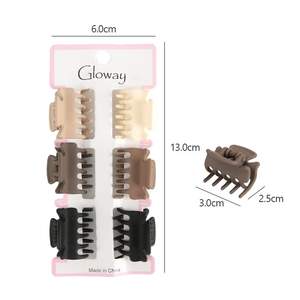 Haaraccessoires für Damen und Mädchen im Großhandel, 6-teiliges Set, niedliche, mattierte Schmetterlings-Haarklammern, Set mit individuellen, kleinen Mini-Krallenclips - Product Image 6