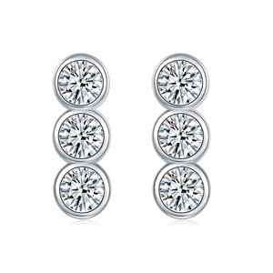 Ensemble de bijoux tendance en argent sterling 925 trois pièces avec zircon pour femme - Cadeau de mariage, de fiançailles et bijoux de fête - Product Image 3