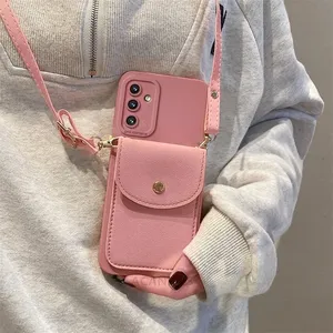 A 15 25 35 Crossbody Card Slot Bag Holder Case Pour <span class=keywords><strong>Samsung</strong></span> Galaxy A15 A25 A35 A55 A05s A14 A54 M54 Cord Silicone Cover S24 Plus - Product Image 4